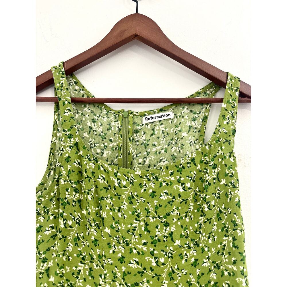 Reformation Noha Dress in Samantha green 2 - Picture 9 of 9